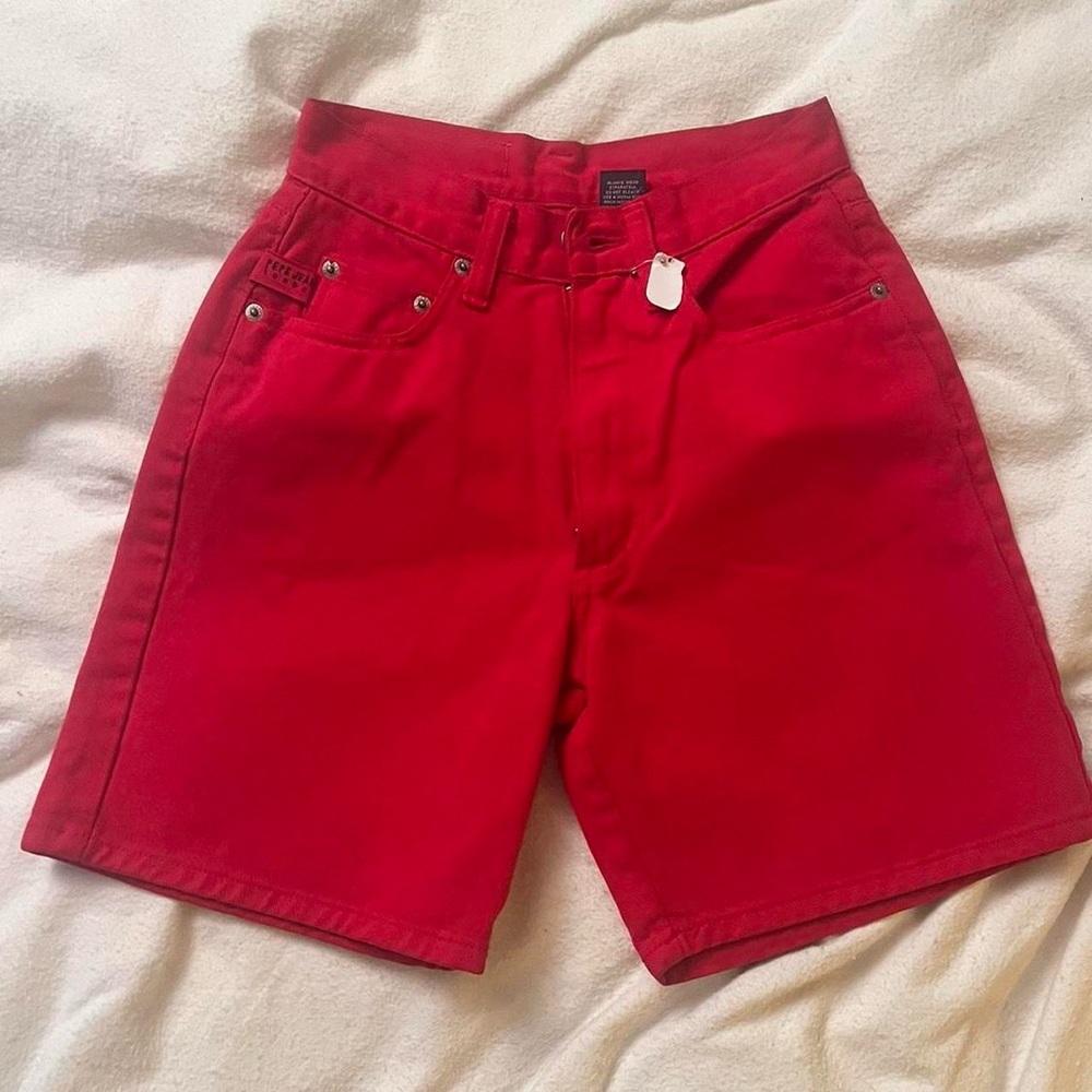 Pepe Jeans London Red Denim Shorts